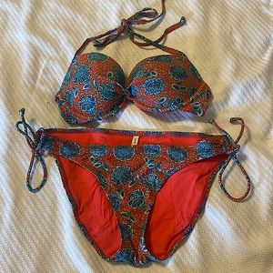 Aerie Paisley Bikini Set, 34C / Large (Top & Bottom)